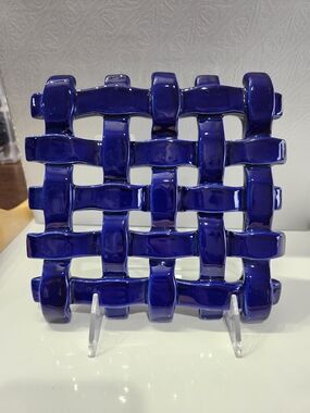 Berardos Cobalt Blue Lattice Trivet  Portugal